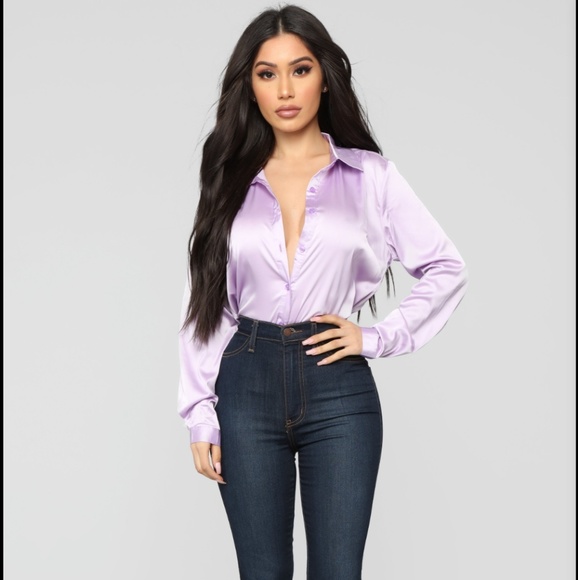 Lavender Button Down - Picture 2 of 2